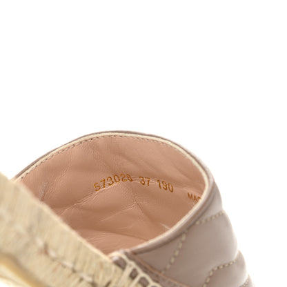 Gucci Nappa Matelasse GG Marmont Espadrille Slide Sandals 37 Porcelain Rose 8 of 10