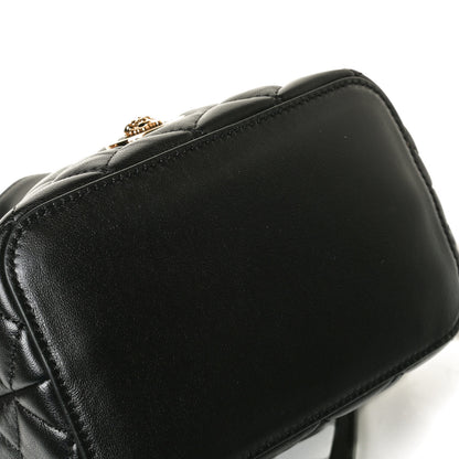 Versace Nappa Quilted Medusa Bucket Bag Black 13 of 15