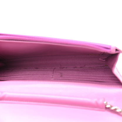 Chanel Lambskin Quilted Wallet On Chain WOC Purple 4 of 10
