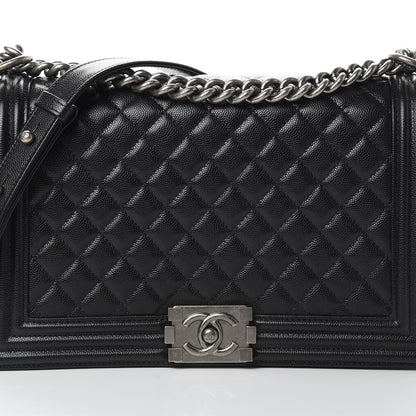 Chanel Caviar Quilted New Medium Boy Flap Black 9 of 11