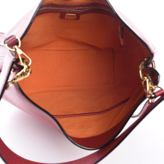 MCM Grained Calfskin Large Patricia Park Avenue Hobo Ruby Tan 6 of 8