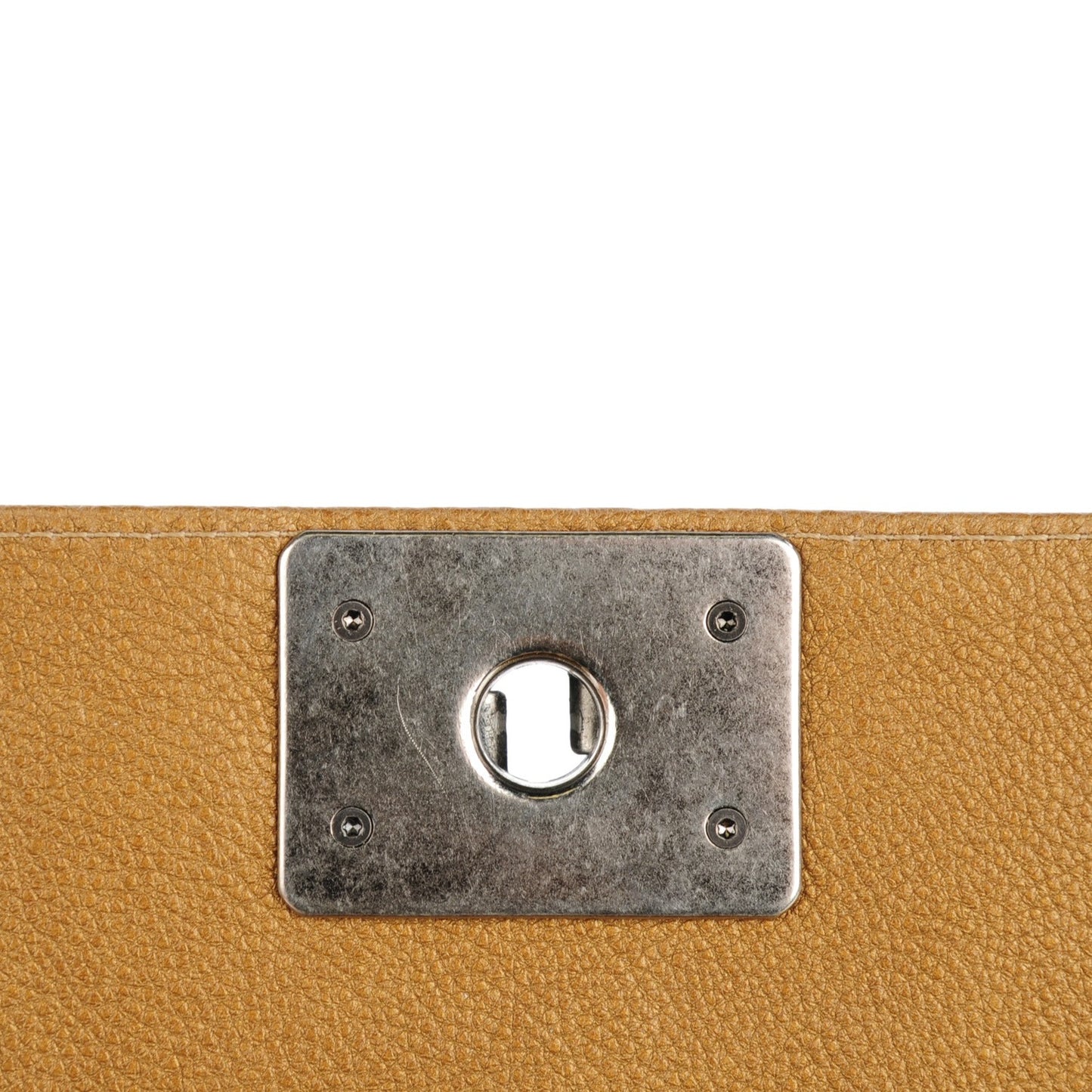 Metallic Calfskin Quilted Medium Boy Flap Dark Gold