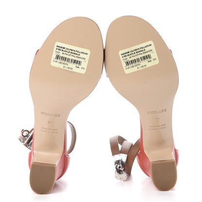 Hermes Calfskin Manege Sandals 37 Pavot Palissandre 5 of 10