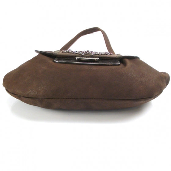 Leather Crystal Flap bag