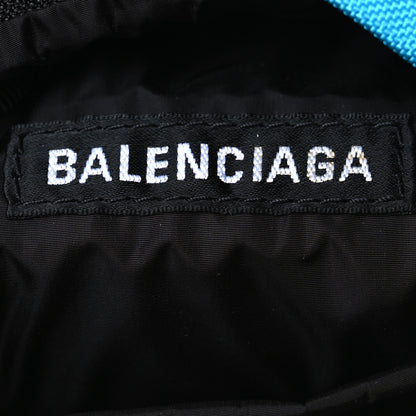 Balenciaga Recycled Casual Nylon Mini Oversized Backpack Cyclades Blue 6 of 12