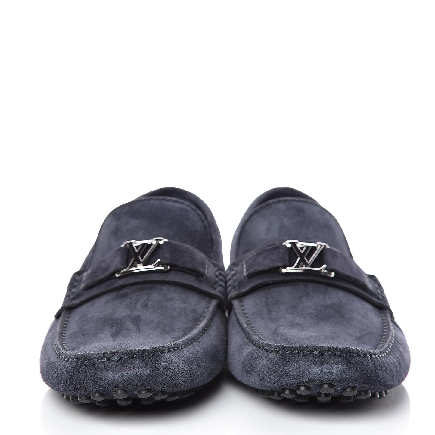 Suede Calfskin Mens Hockenheim Moccasin Loafers 9.5 Blue