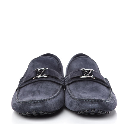 Louis Vuitton Suede Calfskin Mens Hockenheim Moccasin Loafers 9.5 Blue 2 of 10
