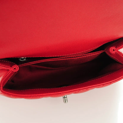 Chanel Caviar Quilted Mini Coco Handle Flap Red 5 of 7