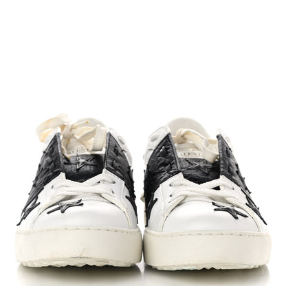 Valentino Garavani Calfskin Rockstud Star Open Sneakers 38.5 White Black 2 of 9