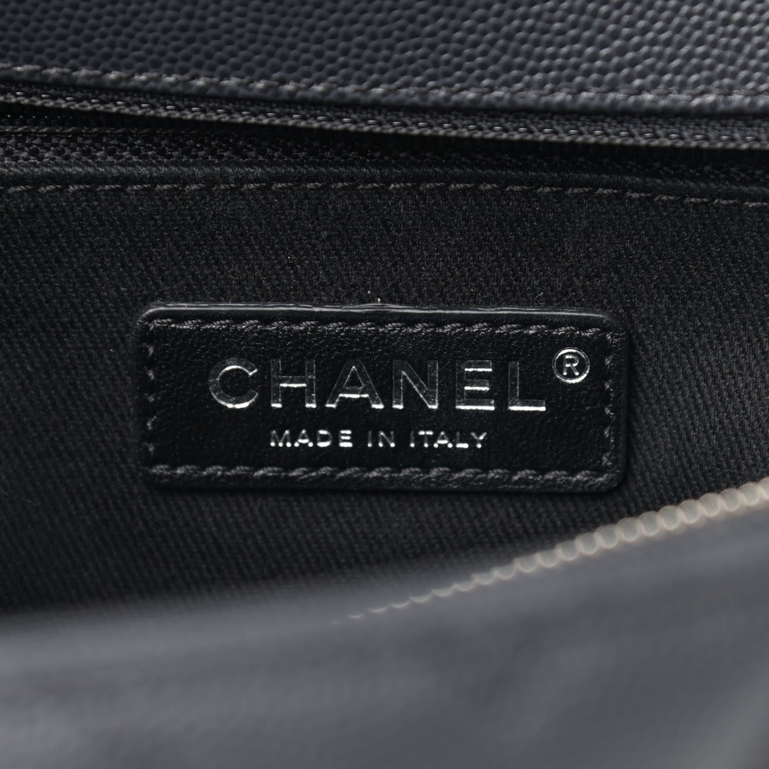 Chanel Caviar Chevron Quilted Medium Coco Handle Flap Dark Grey 6 of 15