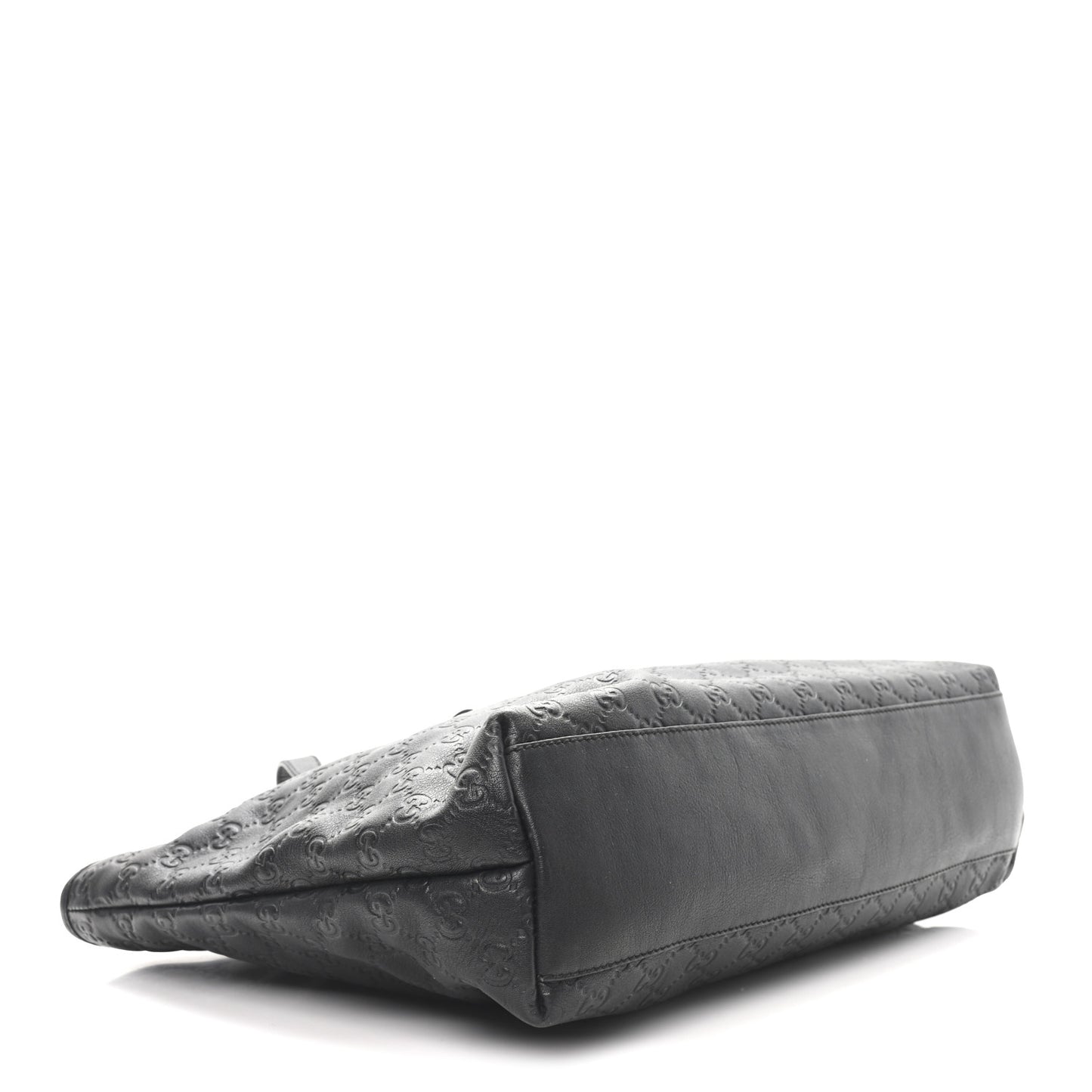 Guccissima Medium Zippered Shopping Tote Black