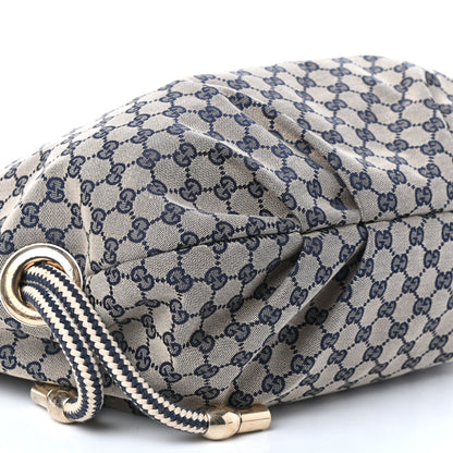 Gucci Monogram Acapulco Medium Hobo Navy 8 of 9