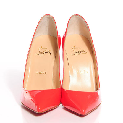 Christian Louboutin Patent Pigalle Follies 100 Pumps 37 Poppy 2 of 6