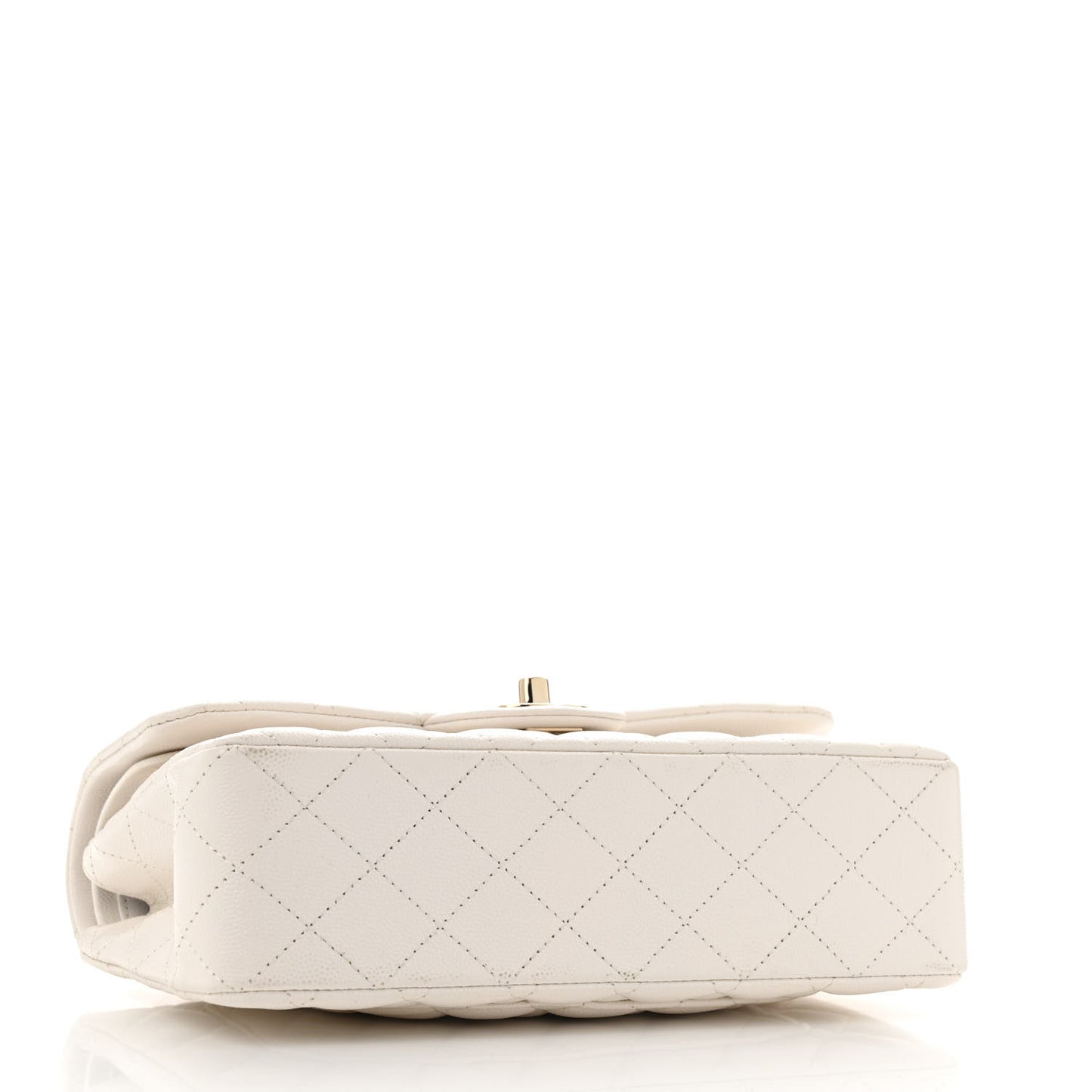 Caviar Quilted Small Double Flap White