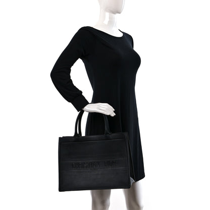 Christian Dior Calfskin Embossed Medium Book Tote Black 2 of 11