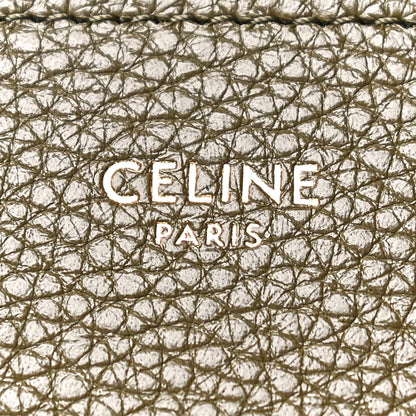 Celine Drummed Calfskin Micro Luggage Dark Olive 9 of 14