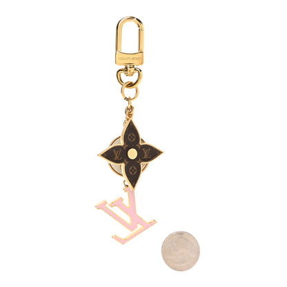 Louis Vuitton Metal Monogram Epi Spring Street Bag Charm Key Holder Gold 2 of 4