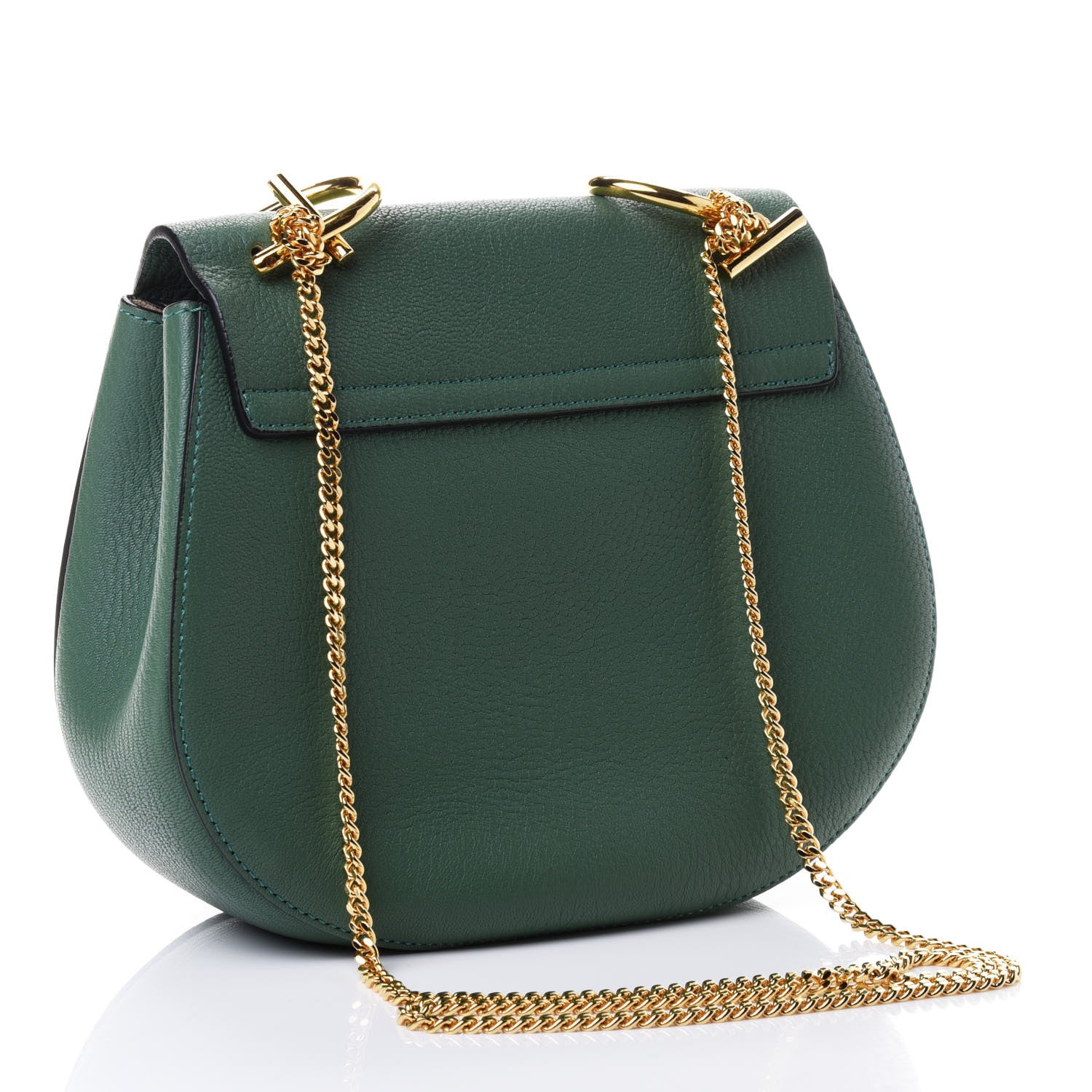 Chloe Grained Lambskin Drew Shoulder Bag Green 2 of 4