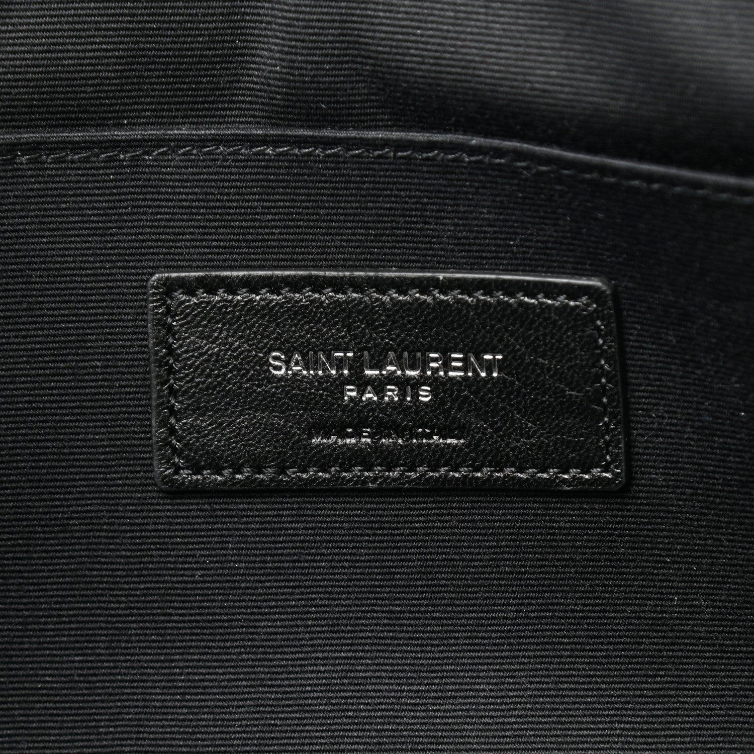 Saint Laurent Calfskin Matelasse Chevron Monogram Document Holder Black 7 of 8