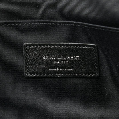 Saint Laurent Calfskin Matelasse Chevron Monogram Document Holder Black 7 of 8