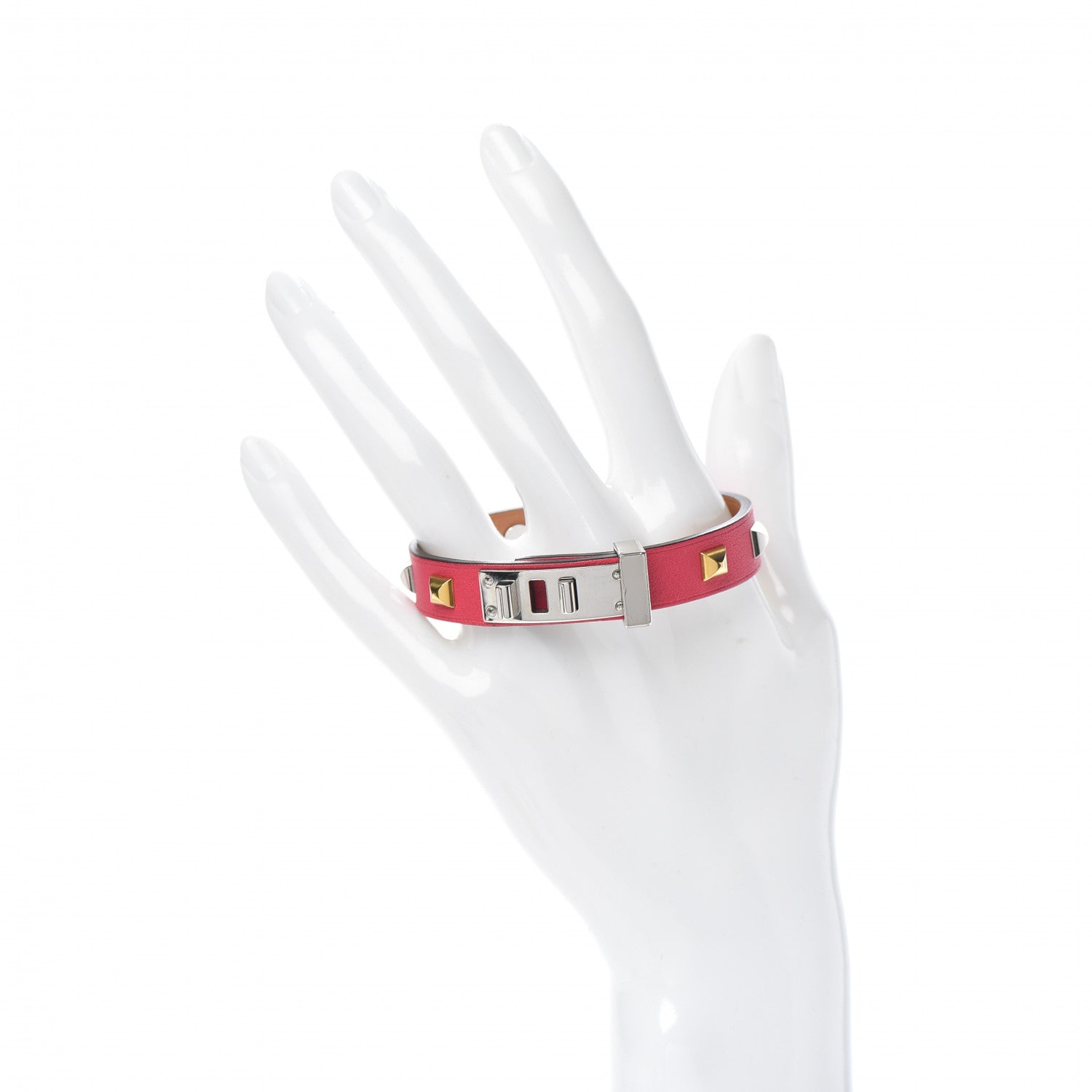 Hermes Swift Mini Dog Clous Carres Bracelet T2 Rose Extreme 2 of 6