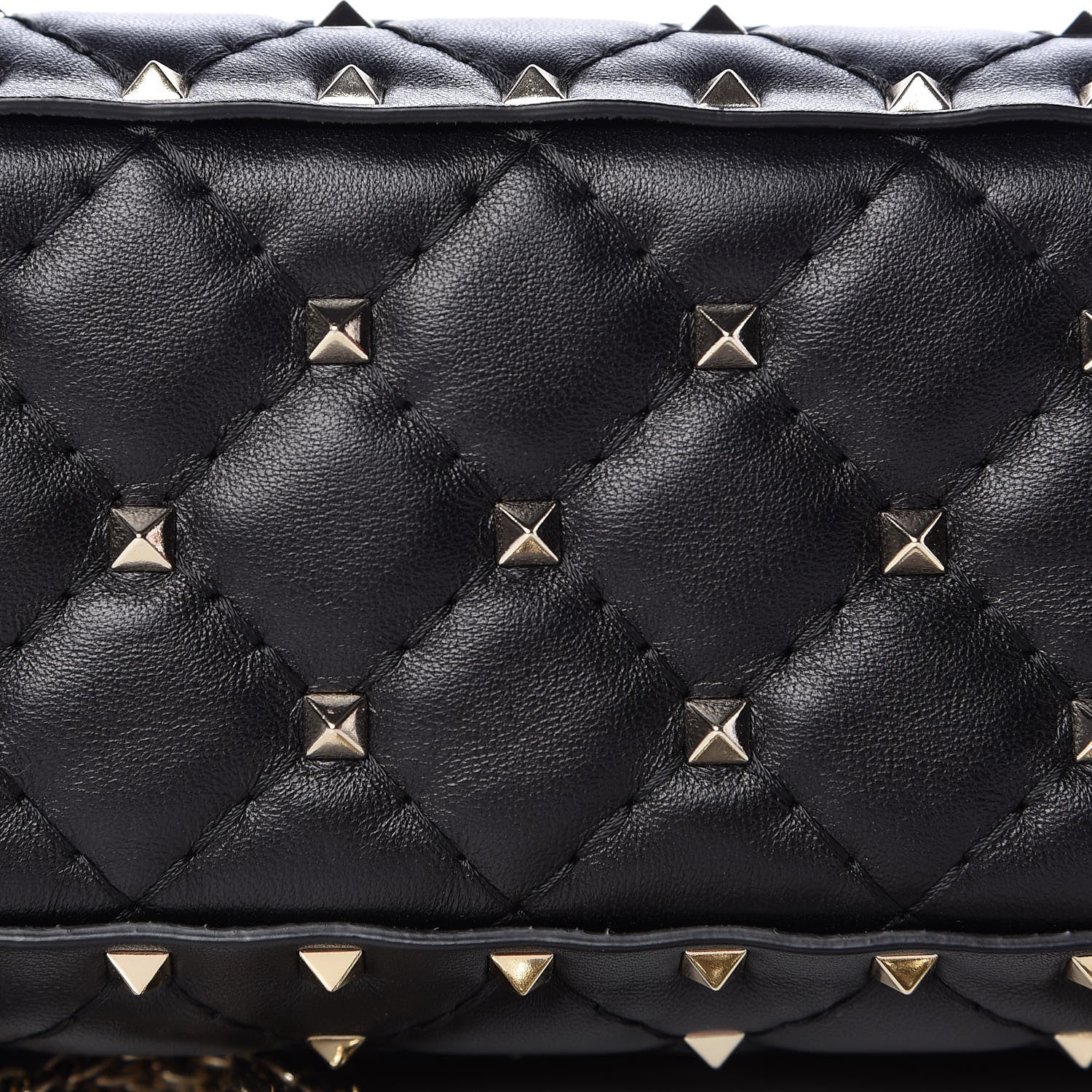 Valentino Garavani Lambskin Medium Rockstud Spike Shoulder Bag Black 14 of 15