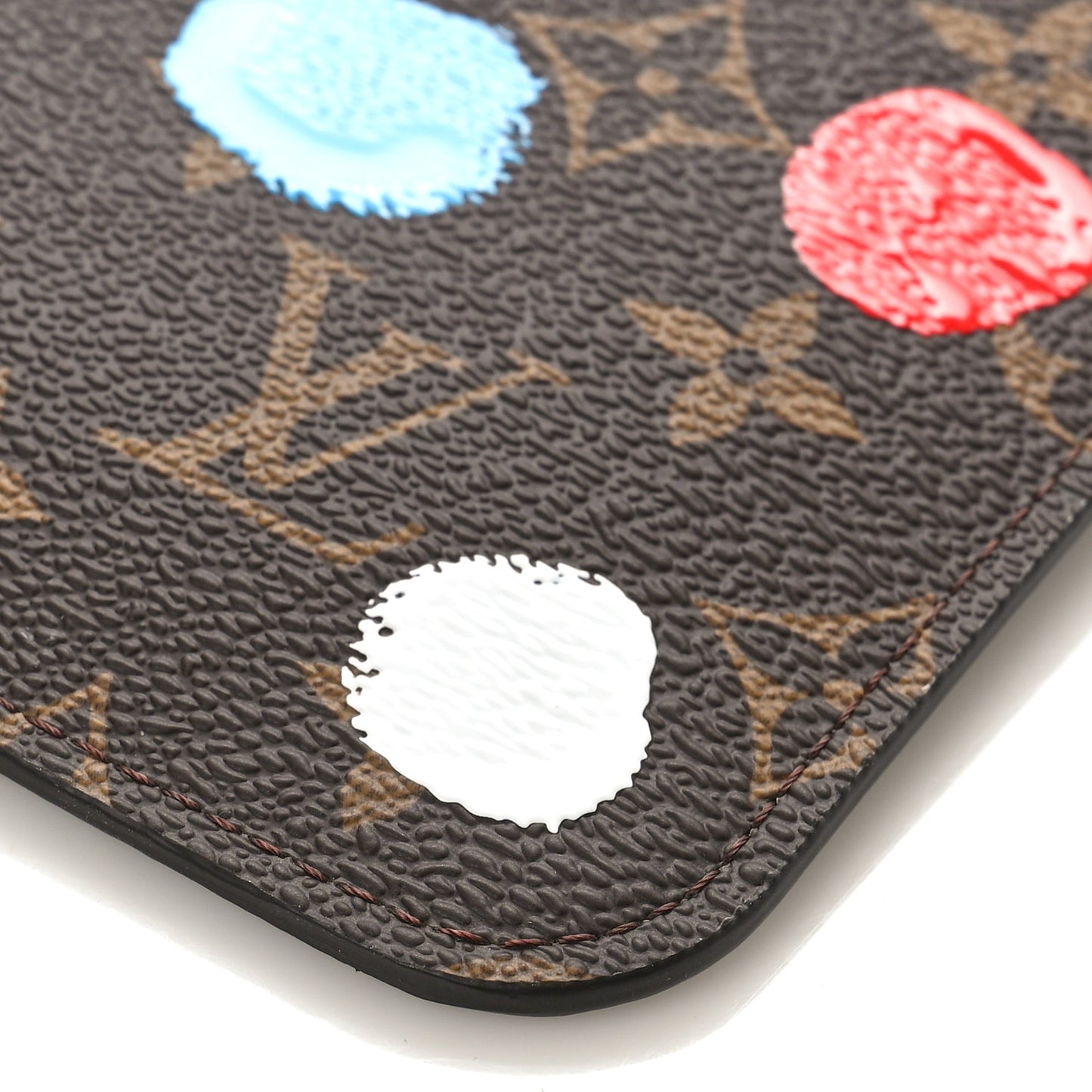 x YK Monogram Painted Dots Neverfull MM Pochette