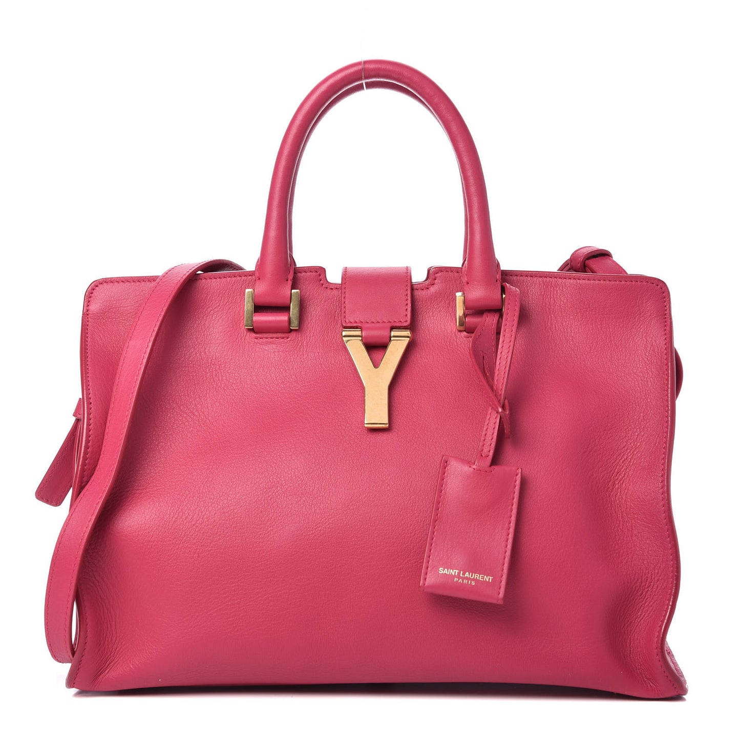 Calfskin Small Classic Y Cabas Fuchsia