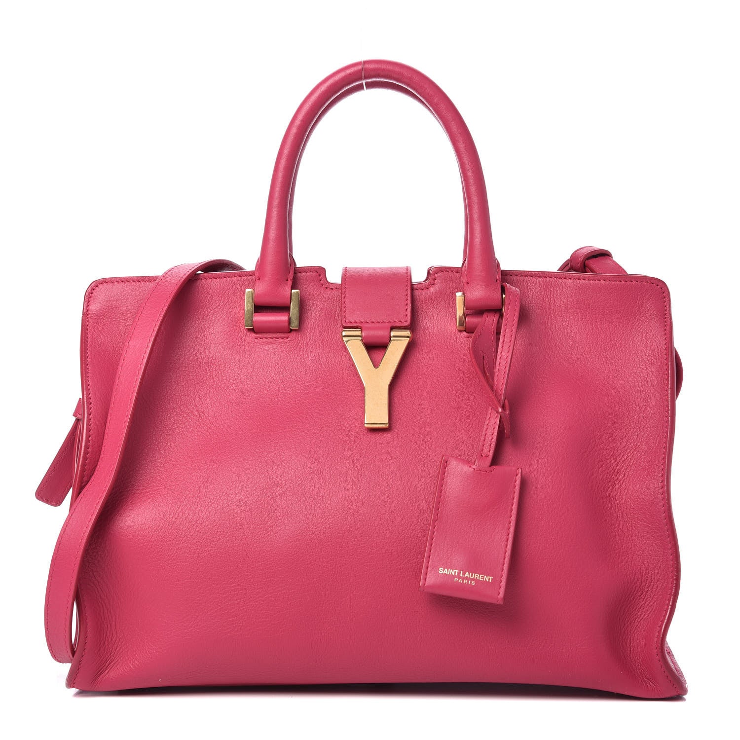 Saint Laurent Calfskin Small Classic Y Cabas Fuchsia 1 of 11