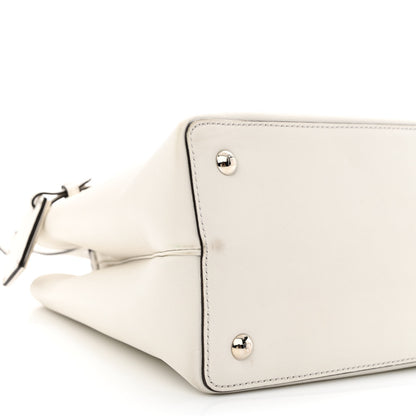 Fendi Calfskin PVC Flower Studs Petite 2Jours Tote White Ice Multicolor 9 of 13