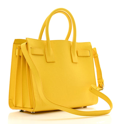 Saint Laurent Calfskin Baby Sac De Jour Bag Yellow 3 of 11