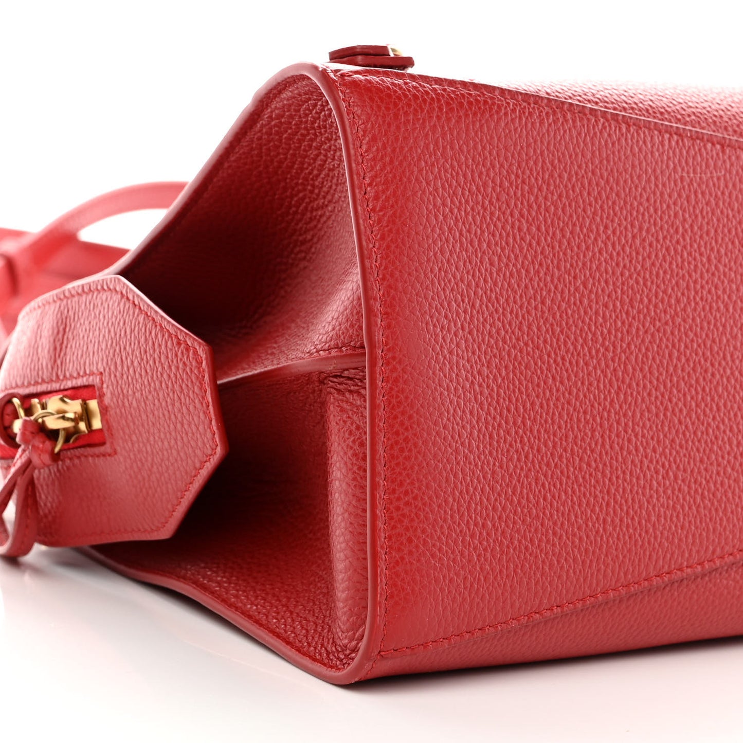 Grained Calfskin Neo Classic Gold Hardware S City Medium Red