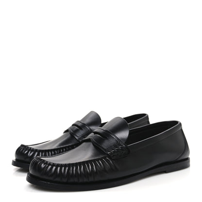 Saint Laurent Calfskin Penny Loafers 39 Black 4 of 10