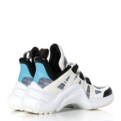 Louis Vuitton Calfskin Nylon LV Pop Archlight Sneaker 35 Blue 4 of 8