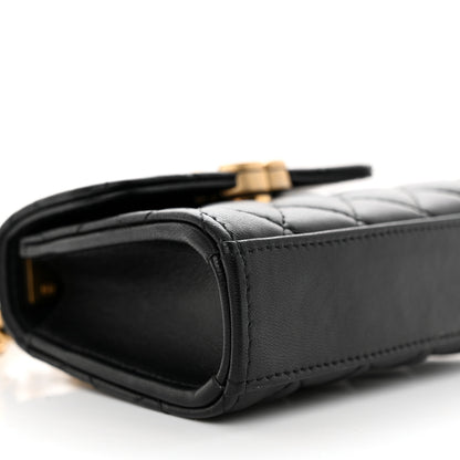 Chanel Lambskin Enamel Quilted Mini Top Handle Flap Black 9 of 10