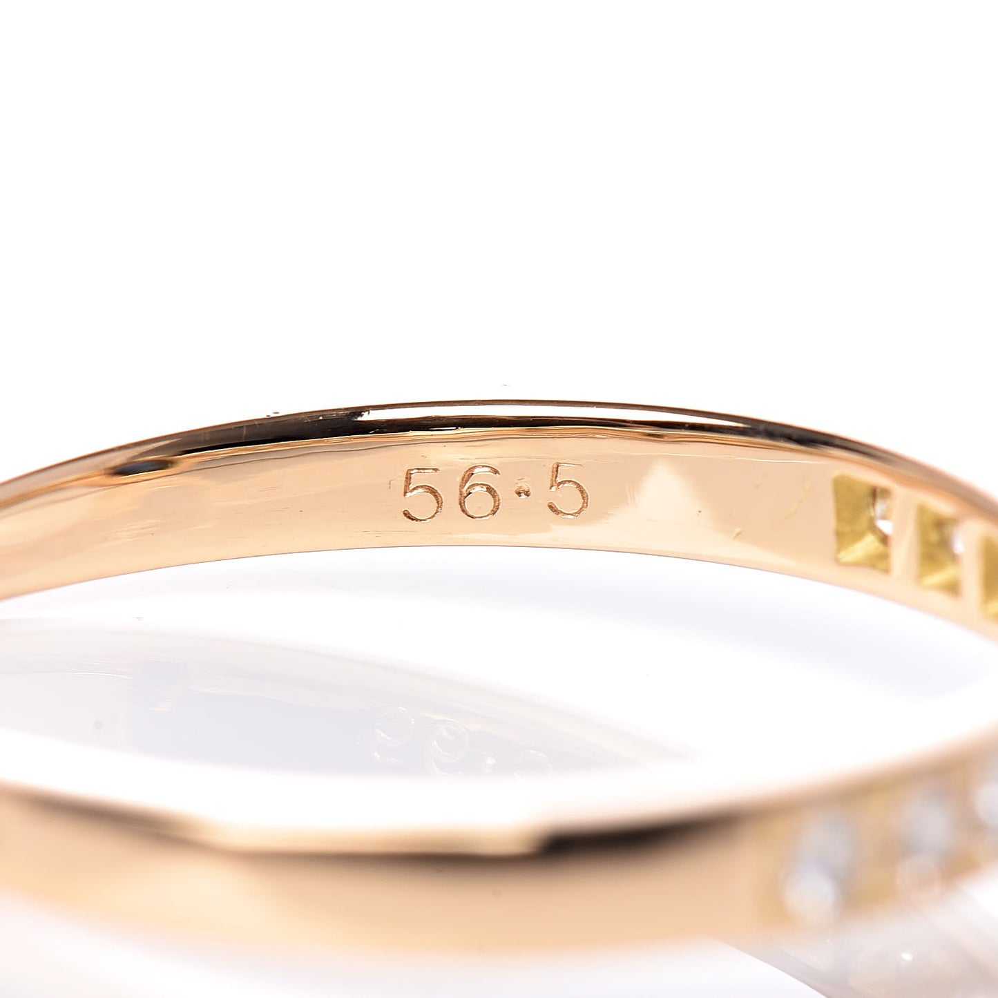 18K Yellow Gold Blue Sapphire Diamond Ring 57 8