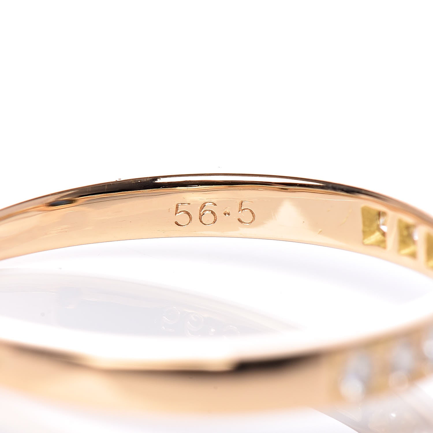 Cartier 18K Yellow Gold Blue Sapphire Diamond Ring 57 8 7 of 7