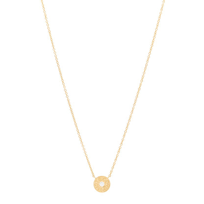 Tiffany 18K Yellow Gold Diamond 1837 Circle Pendant Necklace 1 of 4