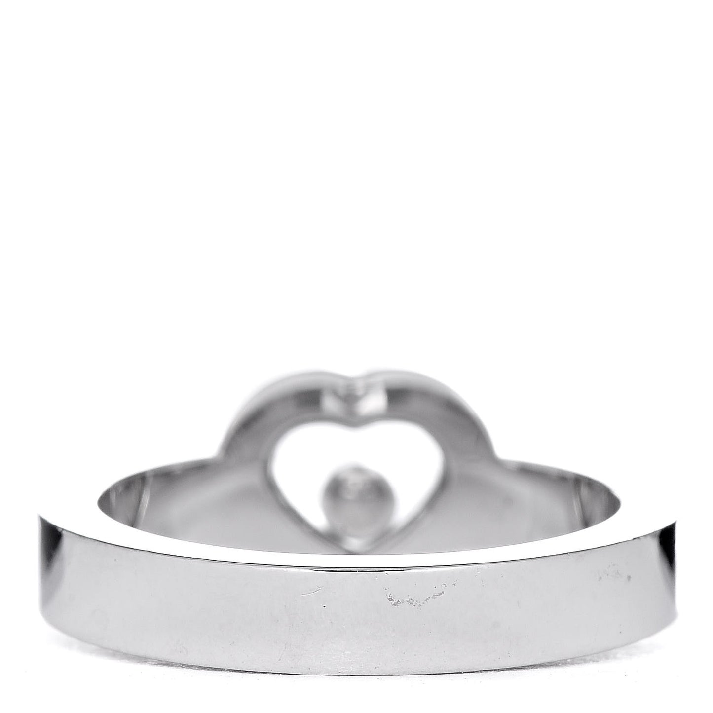18K White Gold Diamond Happy Heart Ring 53 6.25