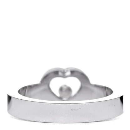 Chopard 18K White Gold Diamond Happy Heart Ring 53 6.25 4 of 5