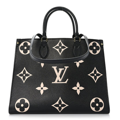 Louis Vuitton Empreinte Monogram Giant Onthego MM Black Beige 1 of 8