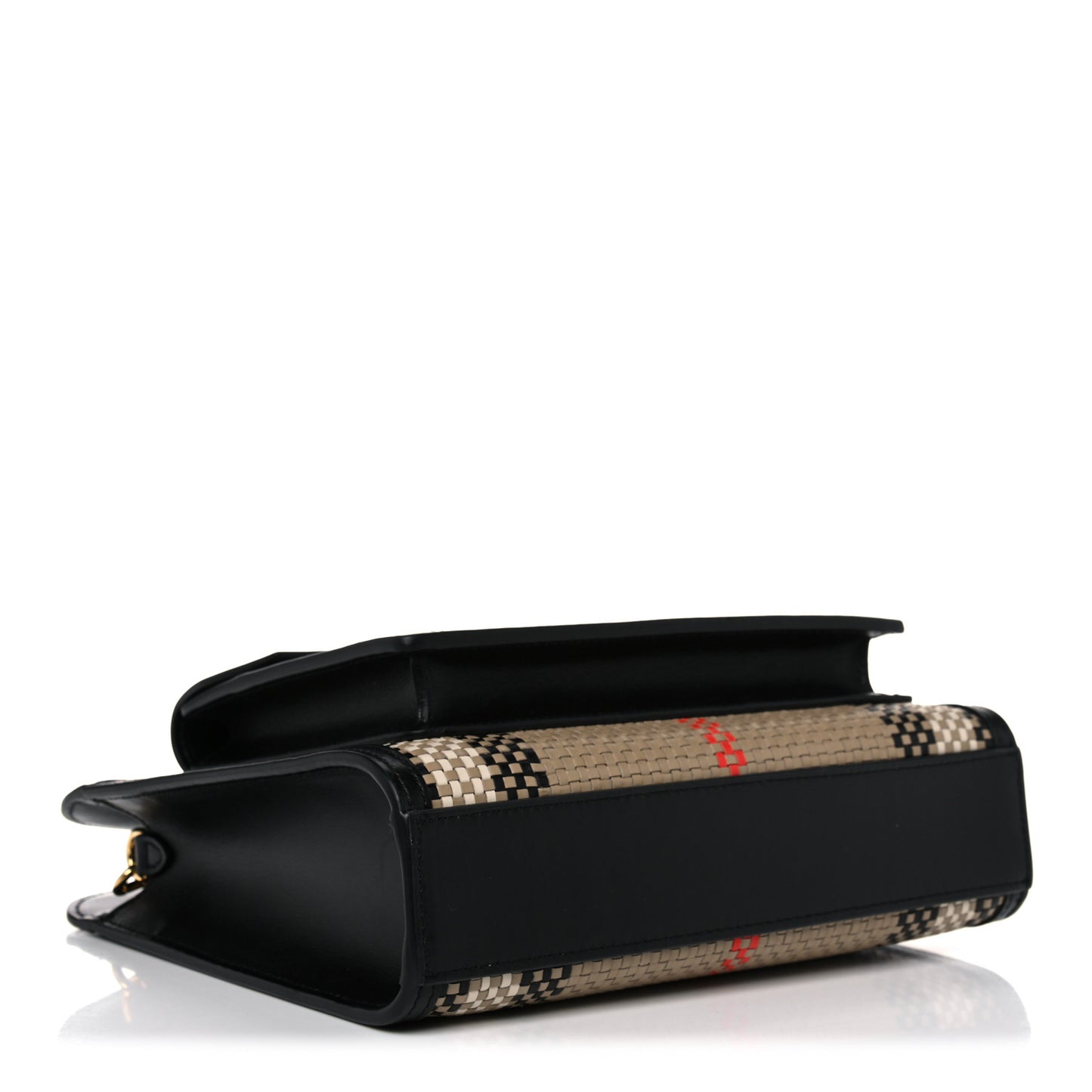 Calfskin Check Mini Pocket Bag Black