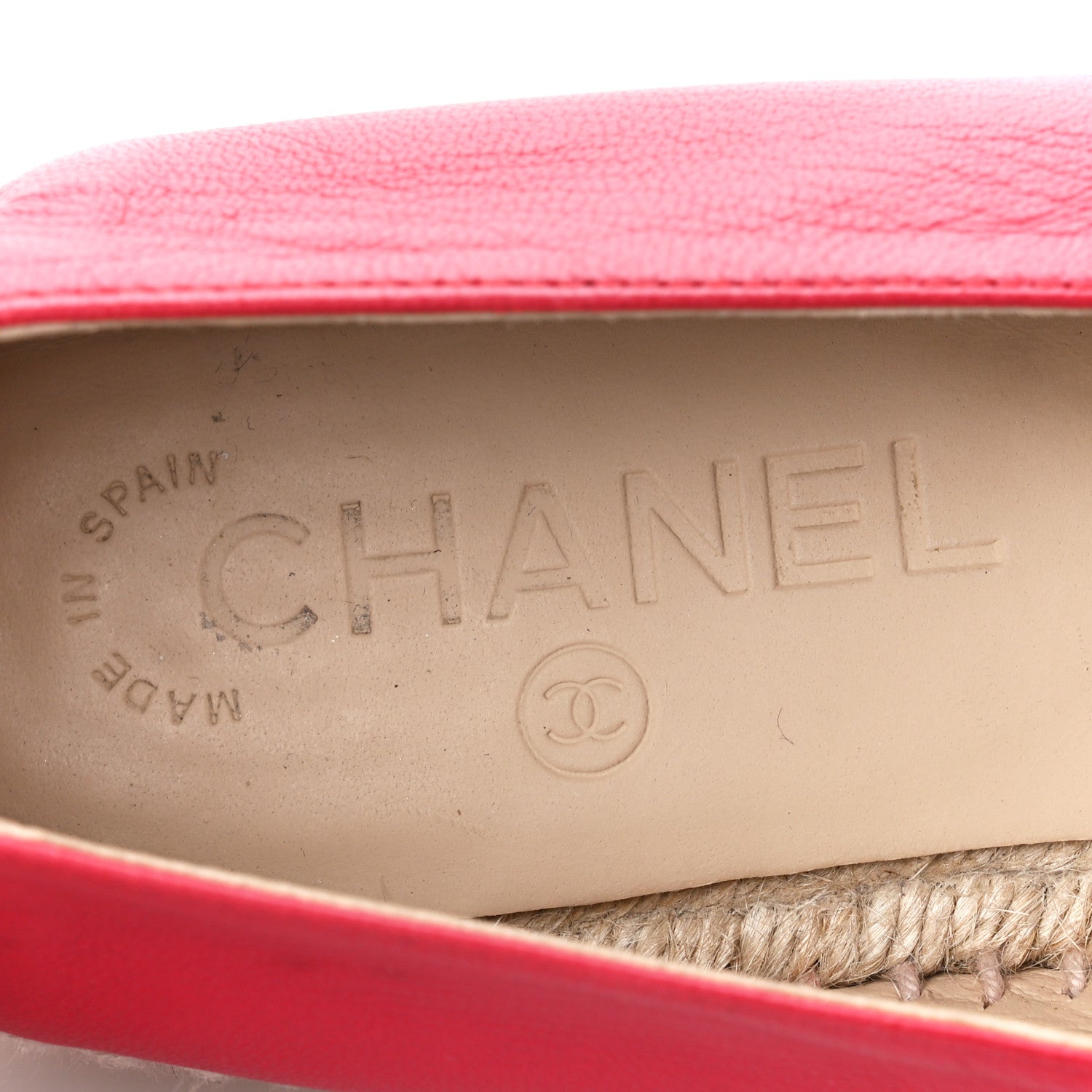 Chanel Lambskin CC Espadrilles 36 Red 9 of 10