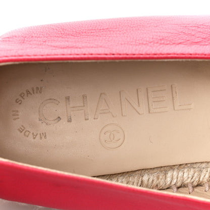 Chanel Lambskin CC Espadrilles 36 Red 9 of 10