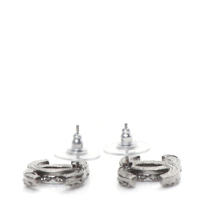 Chanel Crystal Pearl CC Earrings Silver 3 of 5