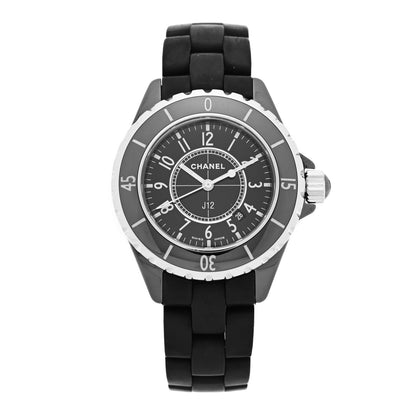 Chanel Stainless Steel Matte Ceramic 33mm J12 Quartz Watch Black 1 of 5