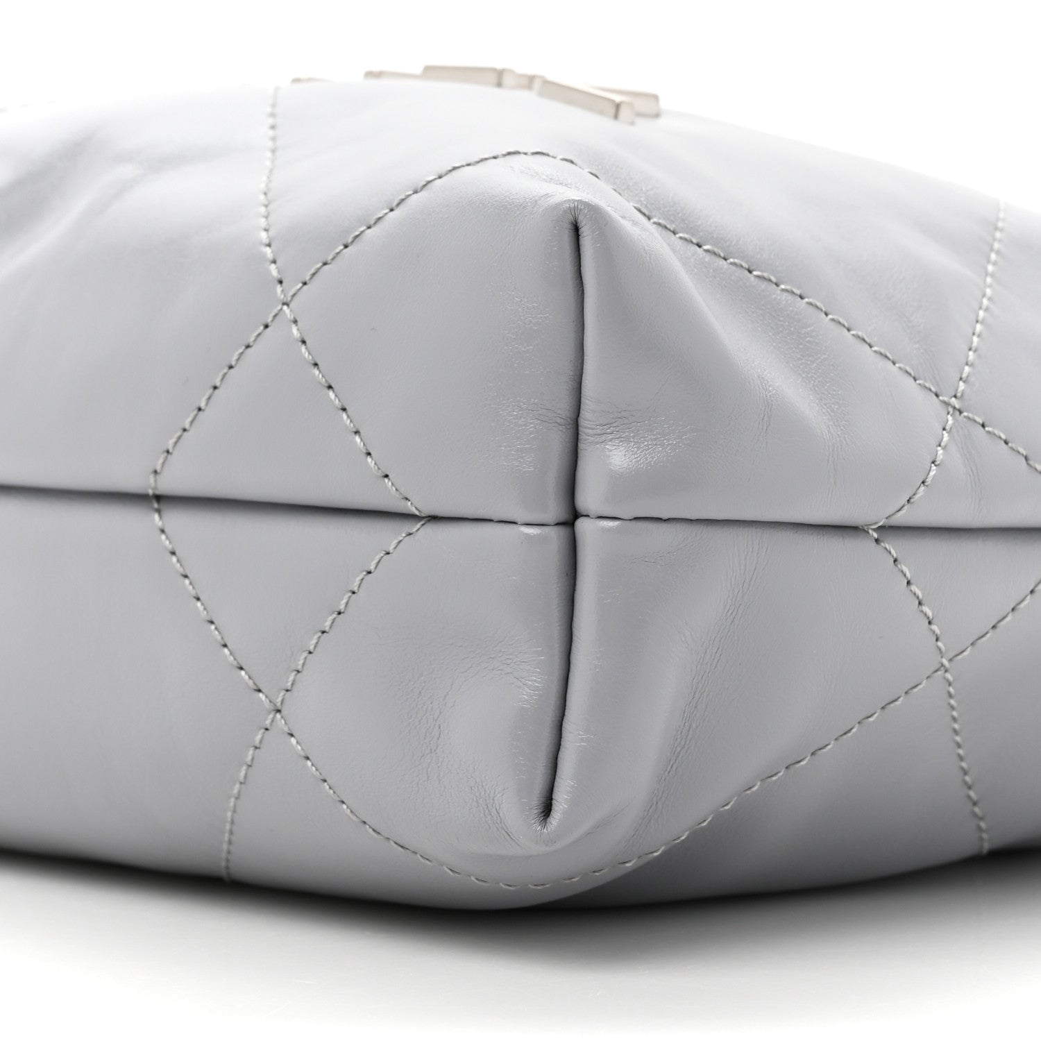 Chanel Shiny Calfskin Quilted Mini Chanel 22 Grey 9 of 10