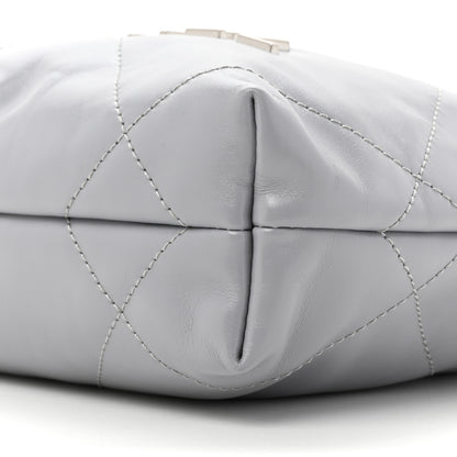 Chanel Shiny Calfskin Quilted Mini Chanel 22 Grey 9 of 10