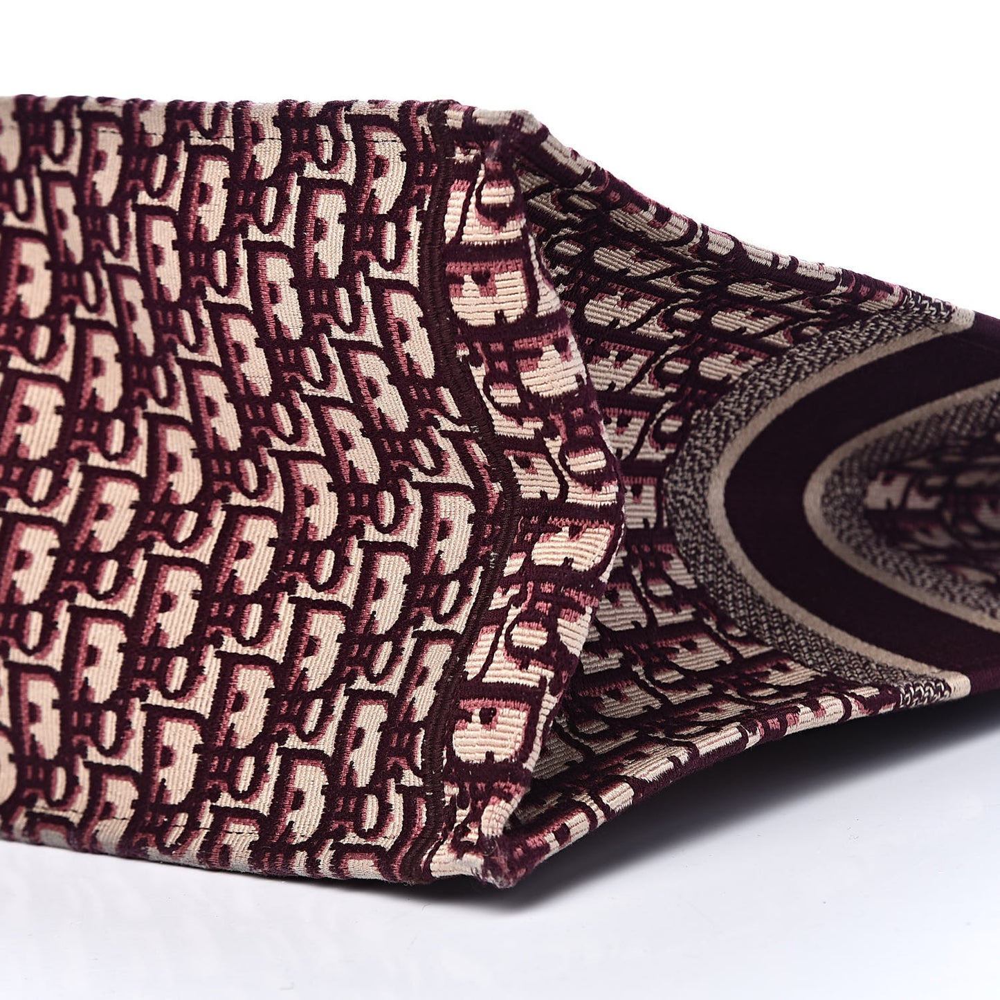 Oblique Large Book Tote Burgundy Multicolor
