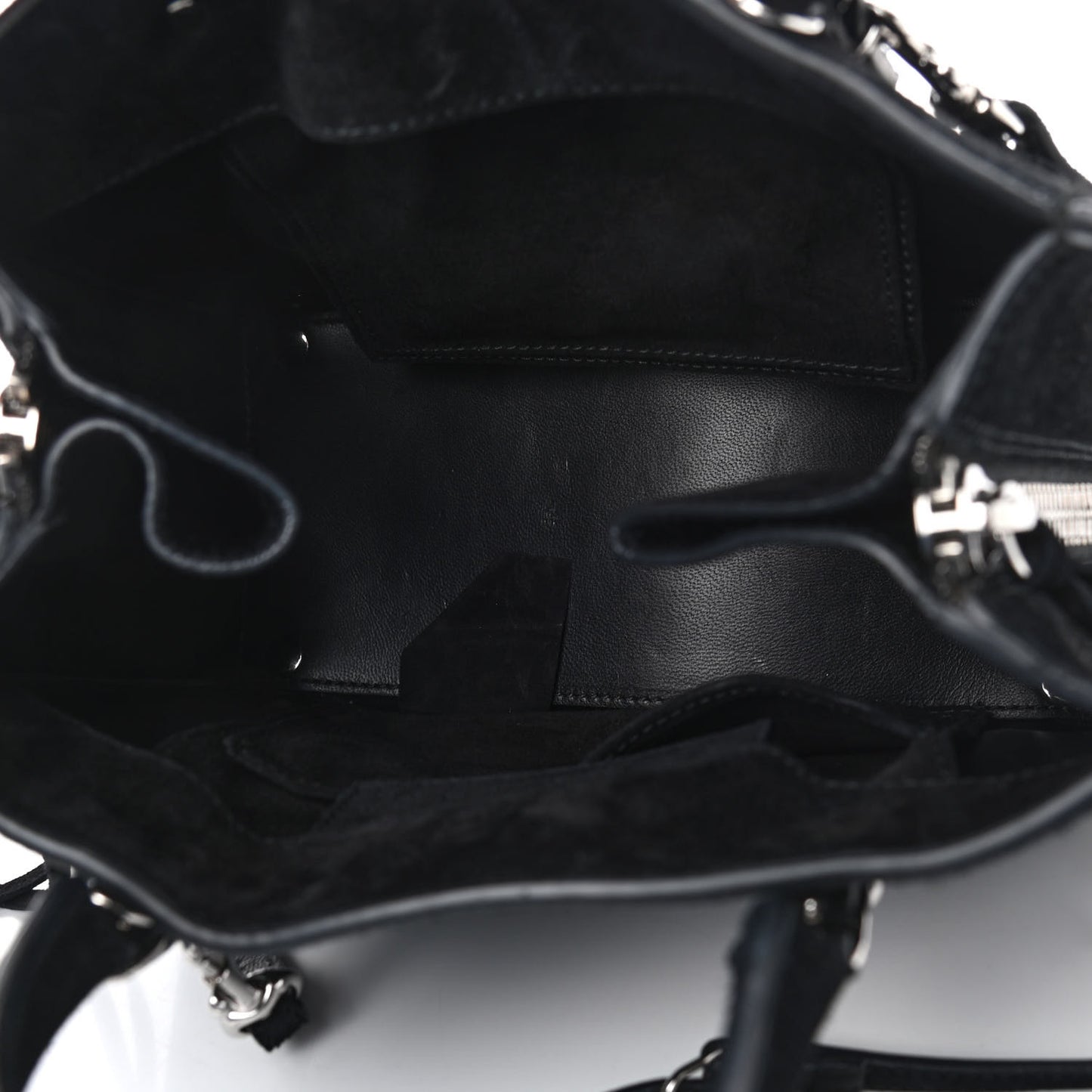 Baby Daim Suede Papier Mini A4 Zip Around Tote Black